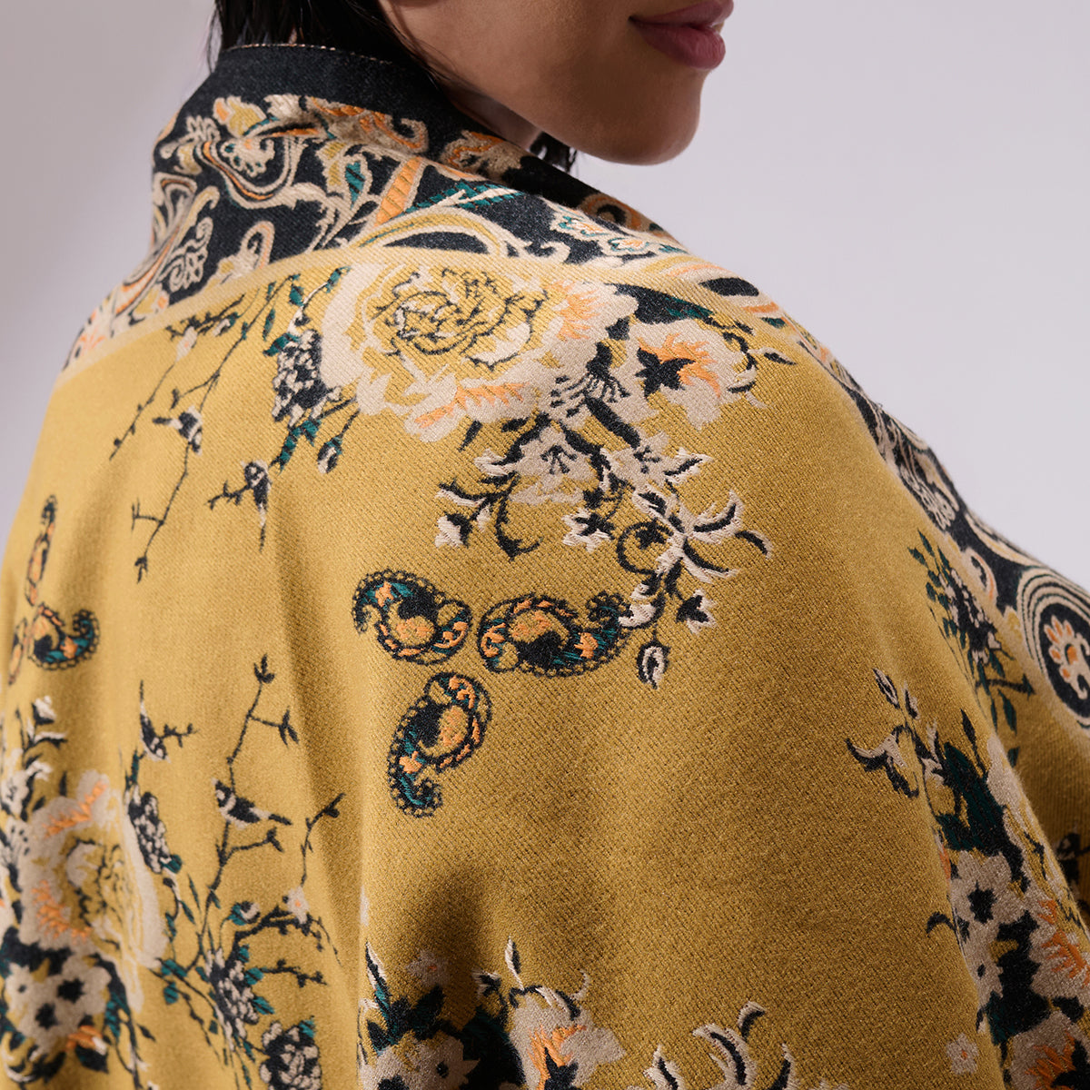 Nathan Mustard Heritage Cashmere Cape