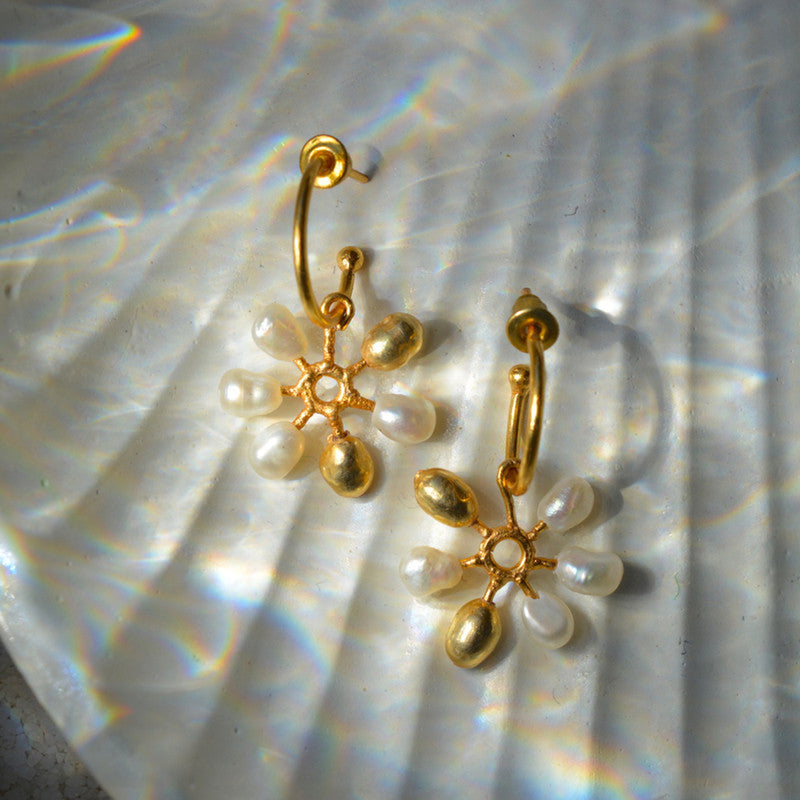 Pearl Earrings | Gold Plated