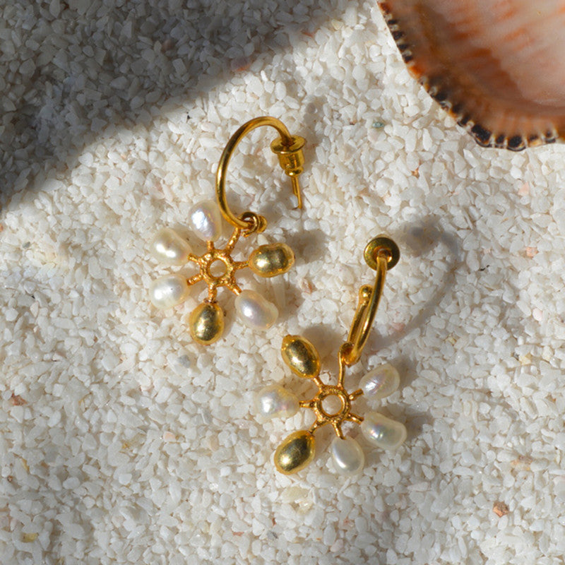 Pearl Earrings | Gold Plated