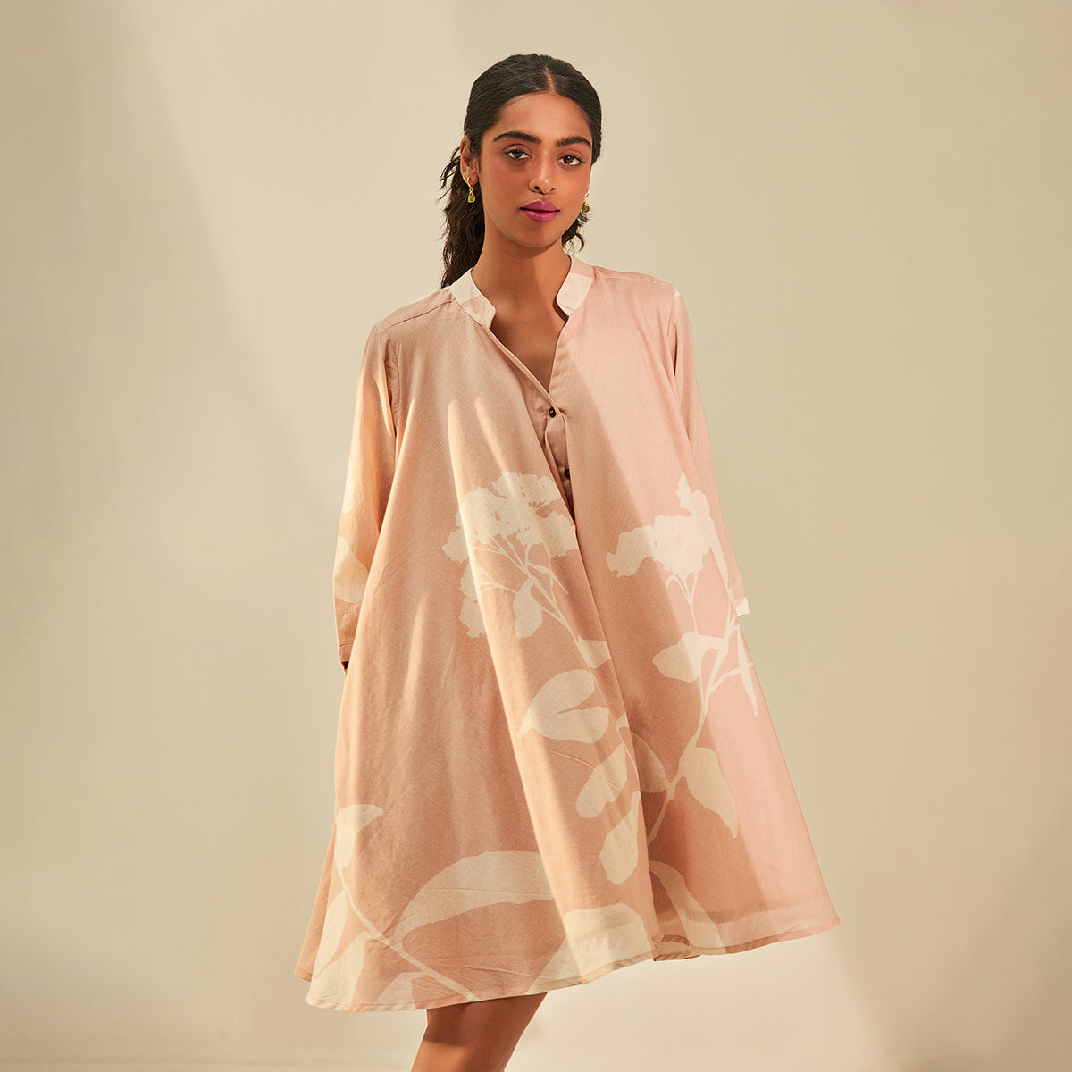 Dusky Pink Shirtdress