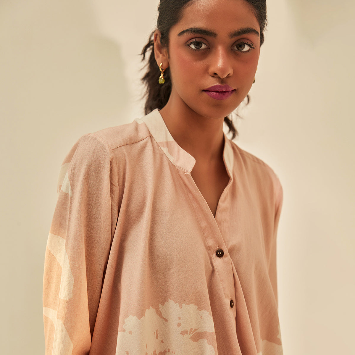 Dusky Pink Shirtdress