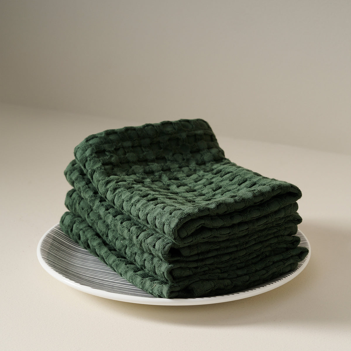 Verde | Cotton Bamboo | Waffle | Face Towel