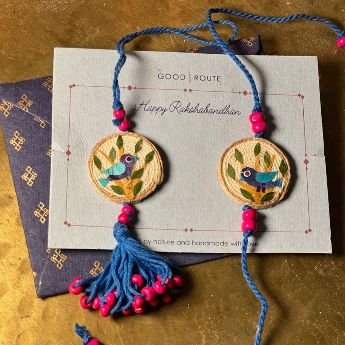 Bluebird Rakhi & Lumba set