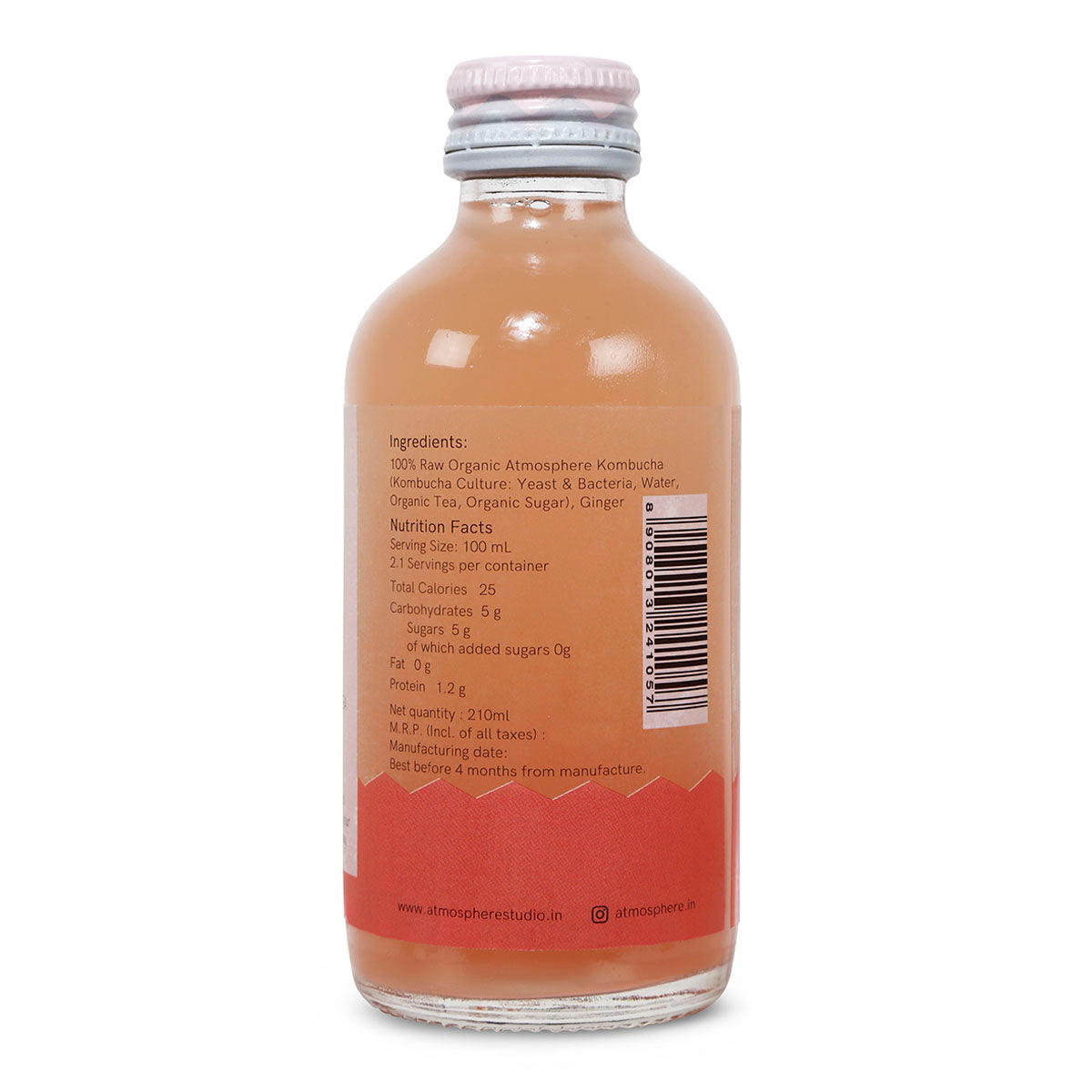 Spicy Ginger Kombucha | 210ml | Pack of 1