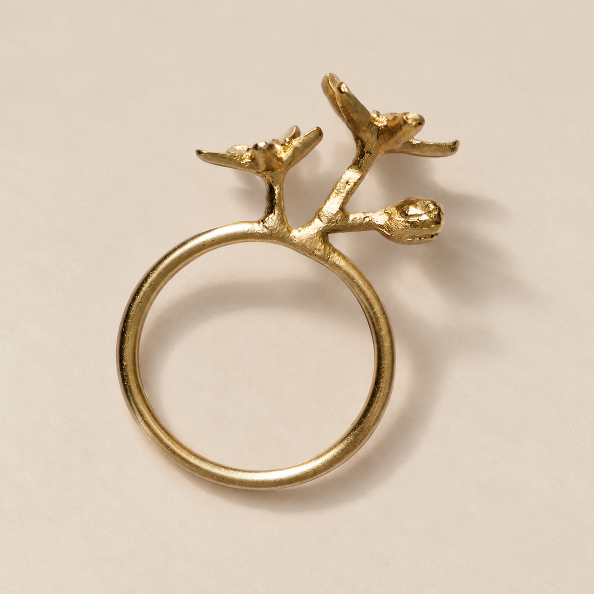 Floret Napkin Ring (Set of 4) - Antique Gold