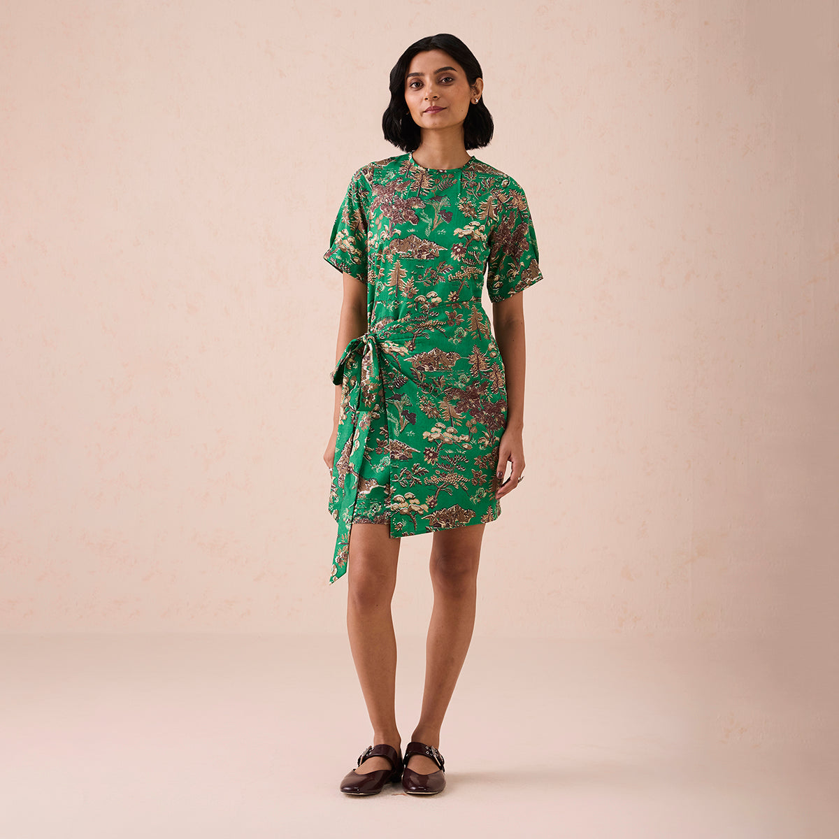 Green Fields Tencel Wrap Dress