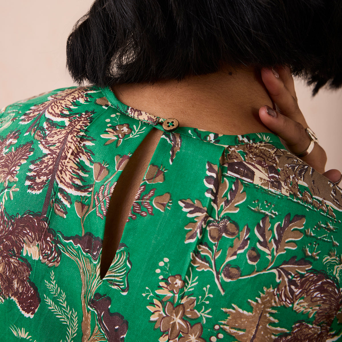 Green Fields Tencel Wrap Dress