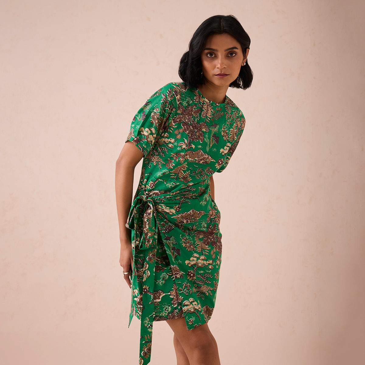 Green Fields Tencel Wrap Dress