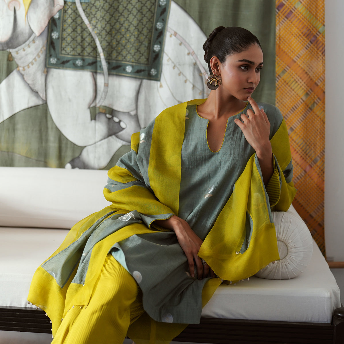 Nuraan Kurta Set | Aqua