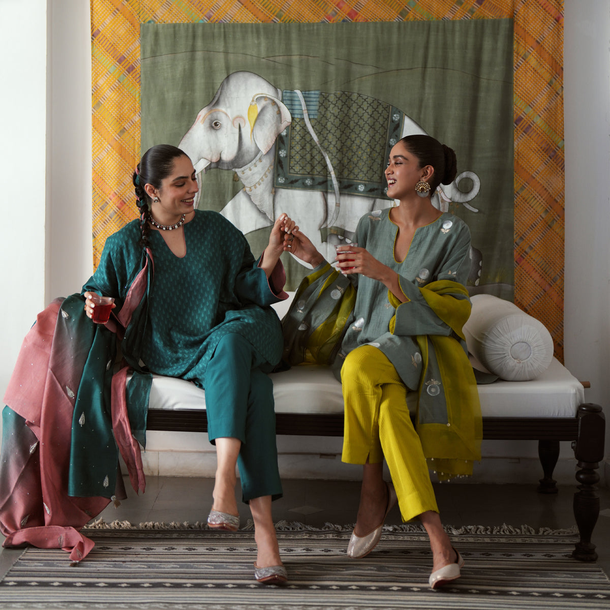 Nuraan Kurta Set | Teal