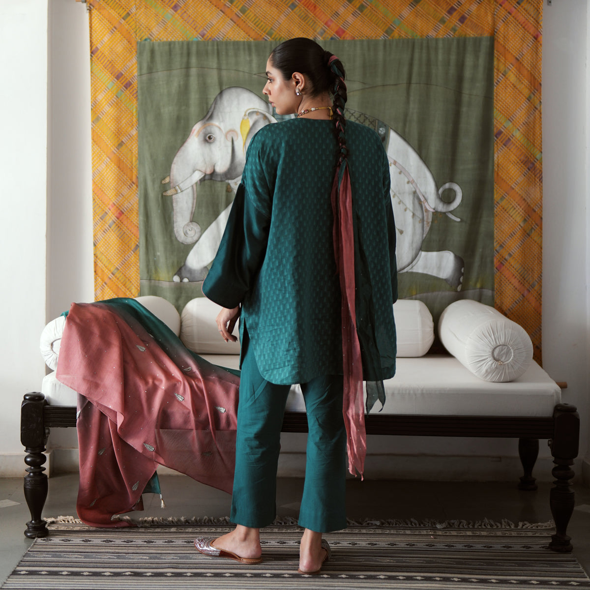 Nuraan Kurta Set | Teal