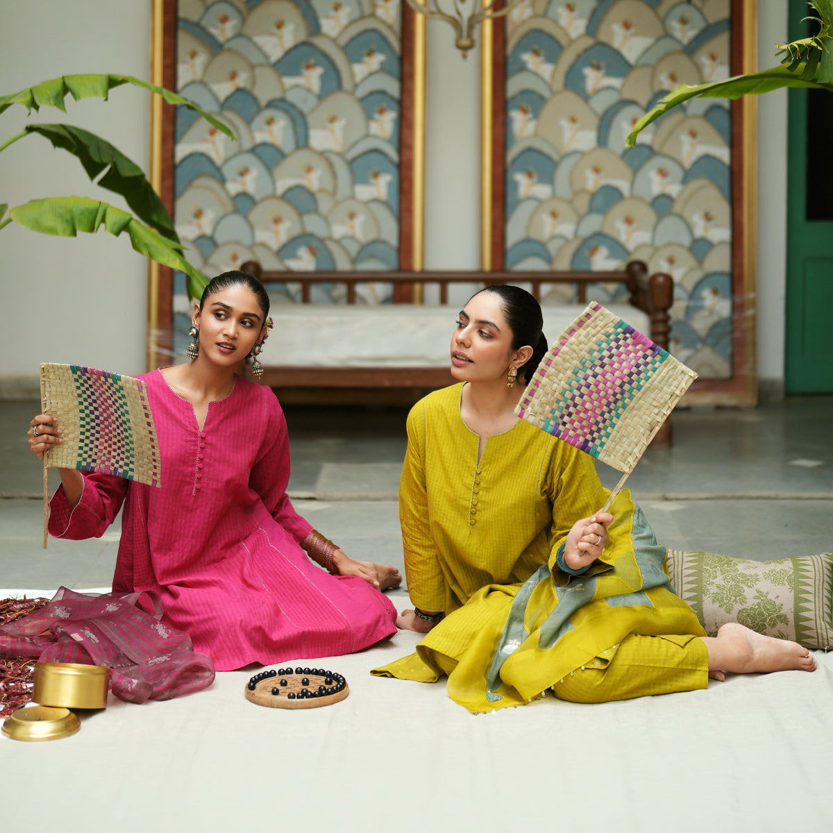 Anvaya Kurta Set | Chartruese
