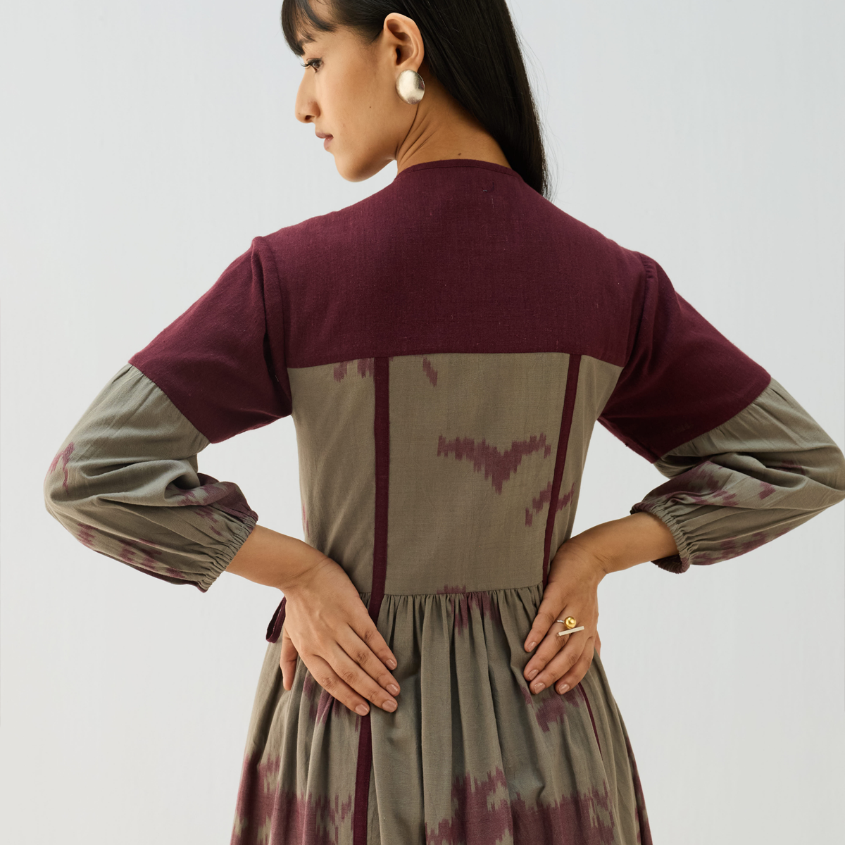 Horizon Handwoven Ikkat Maxi Dress