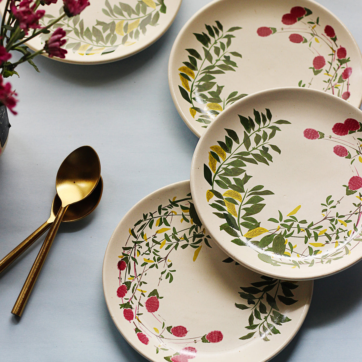 Gul Plates - Set Of Four