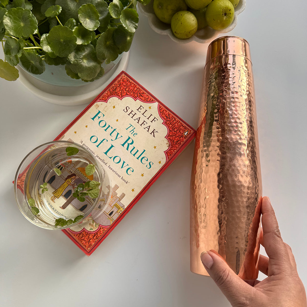 Hand Hammered Copper Bottle Flask