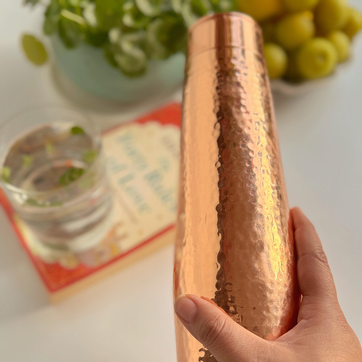 Hand Hammered Copper Bottle Flask