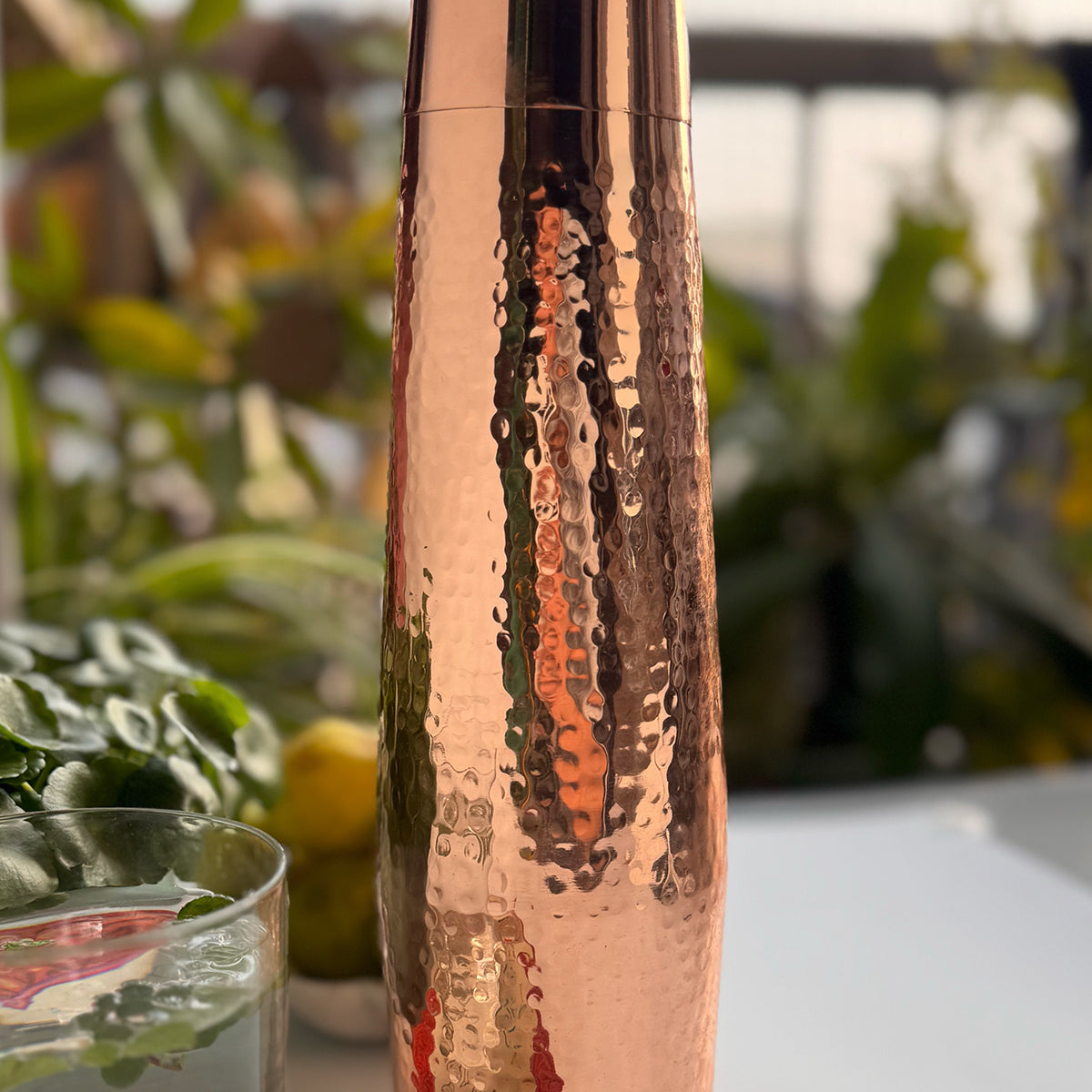 Hand Hammered Copper Bottle Flask