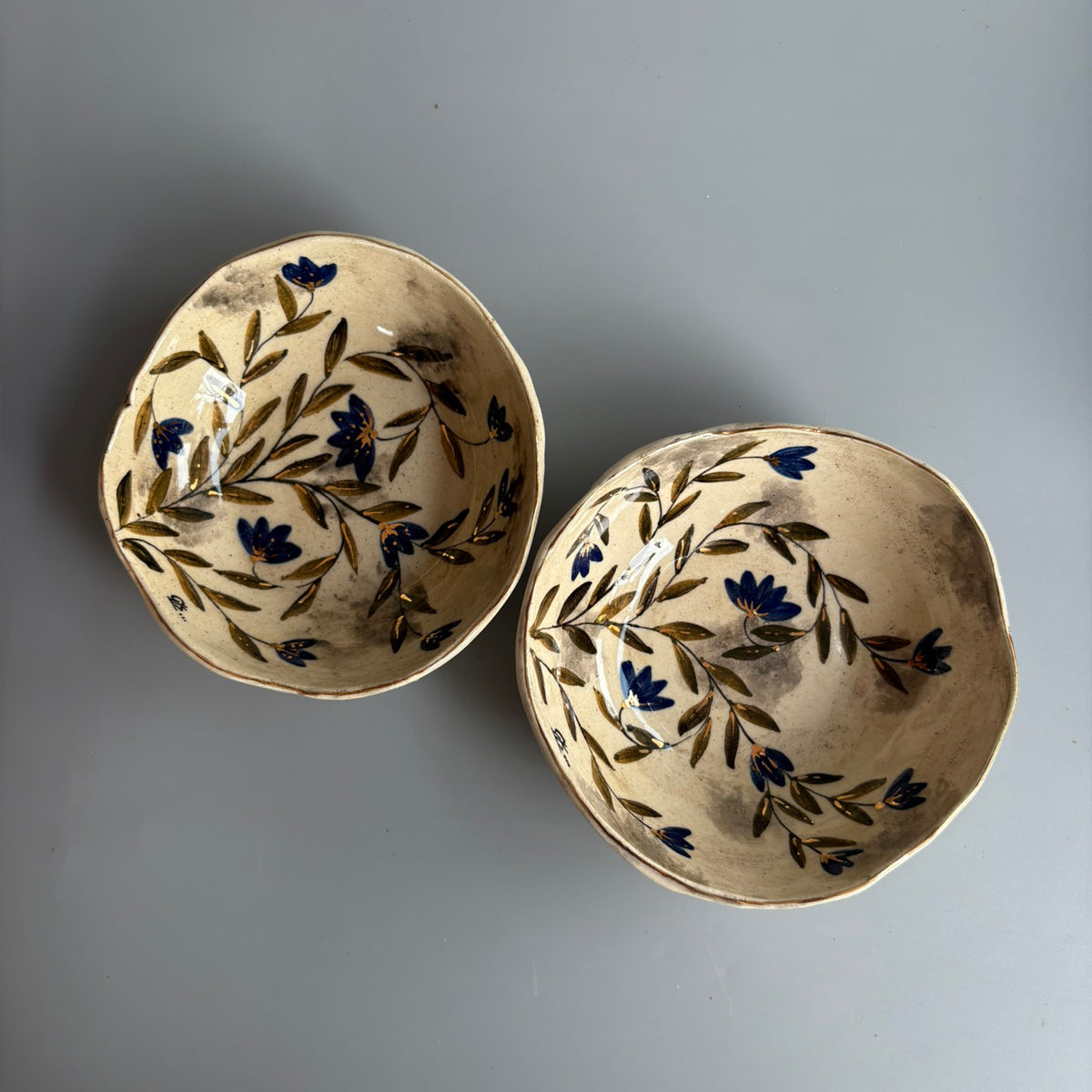 Mughal Tapas Bowls Blue & Green - Blue & Green Set Of 2