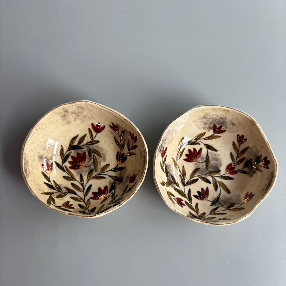 Mughal Tapas Bowls Red & Green - Red & Green Set Of 2