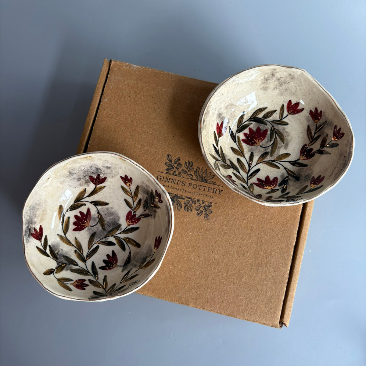 Mughal Tapas Bowls Red & Green - Red & Green Set Of 2