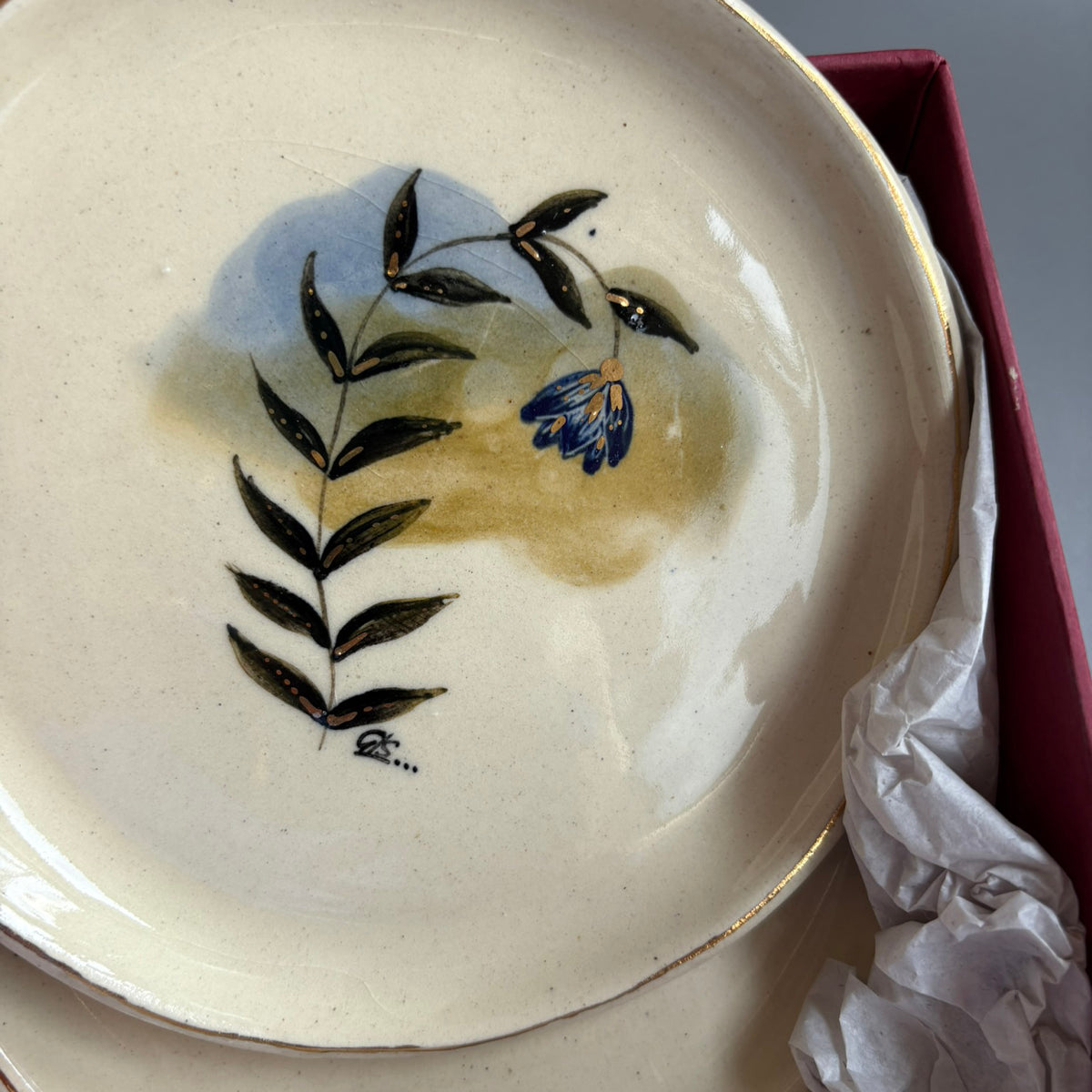 Mughal 6 Inches Plates Blue - Blue Set Of 2