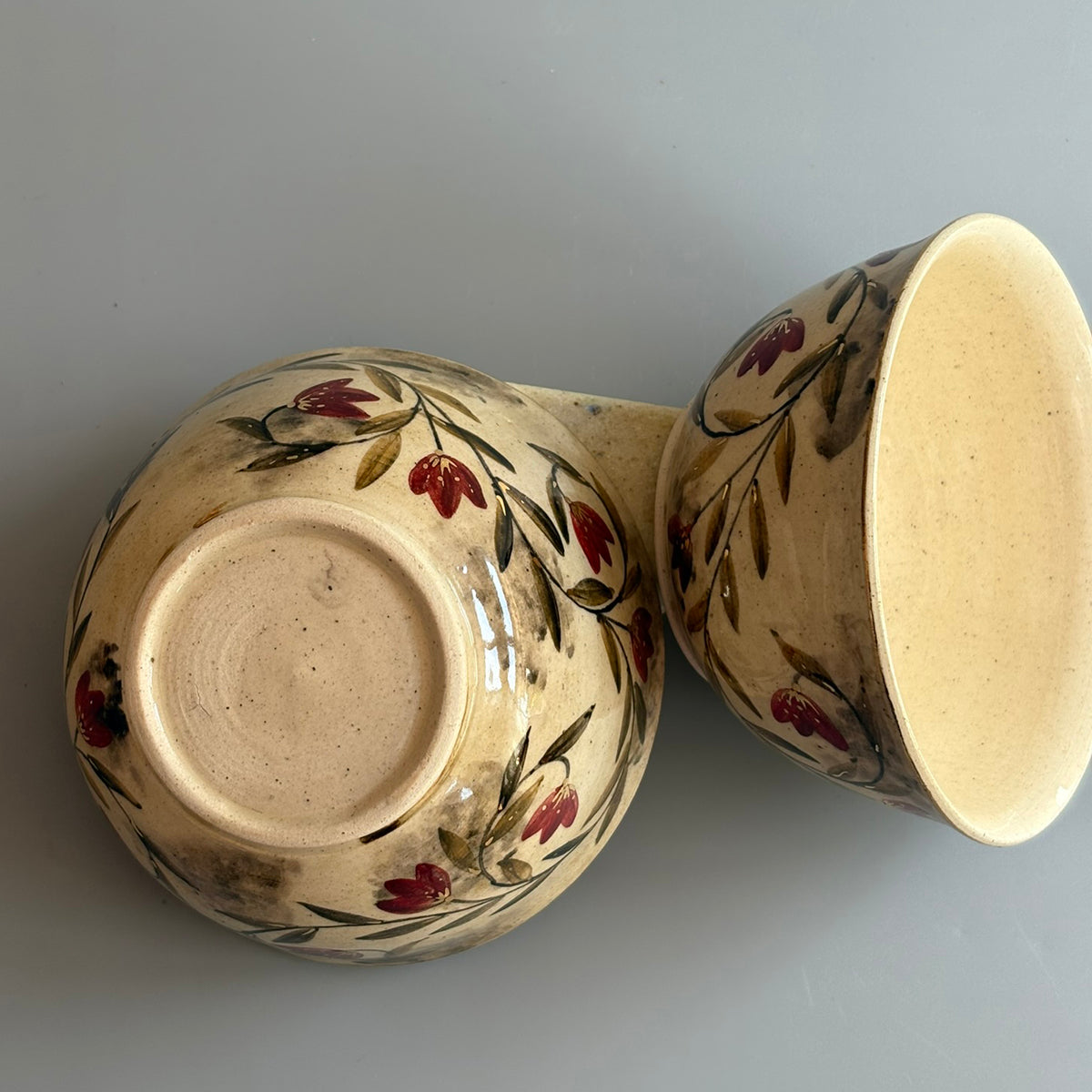 Mughal Small Curry/Nut Bowl Red & Green - Red & Green Set Of 2