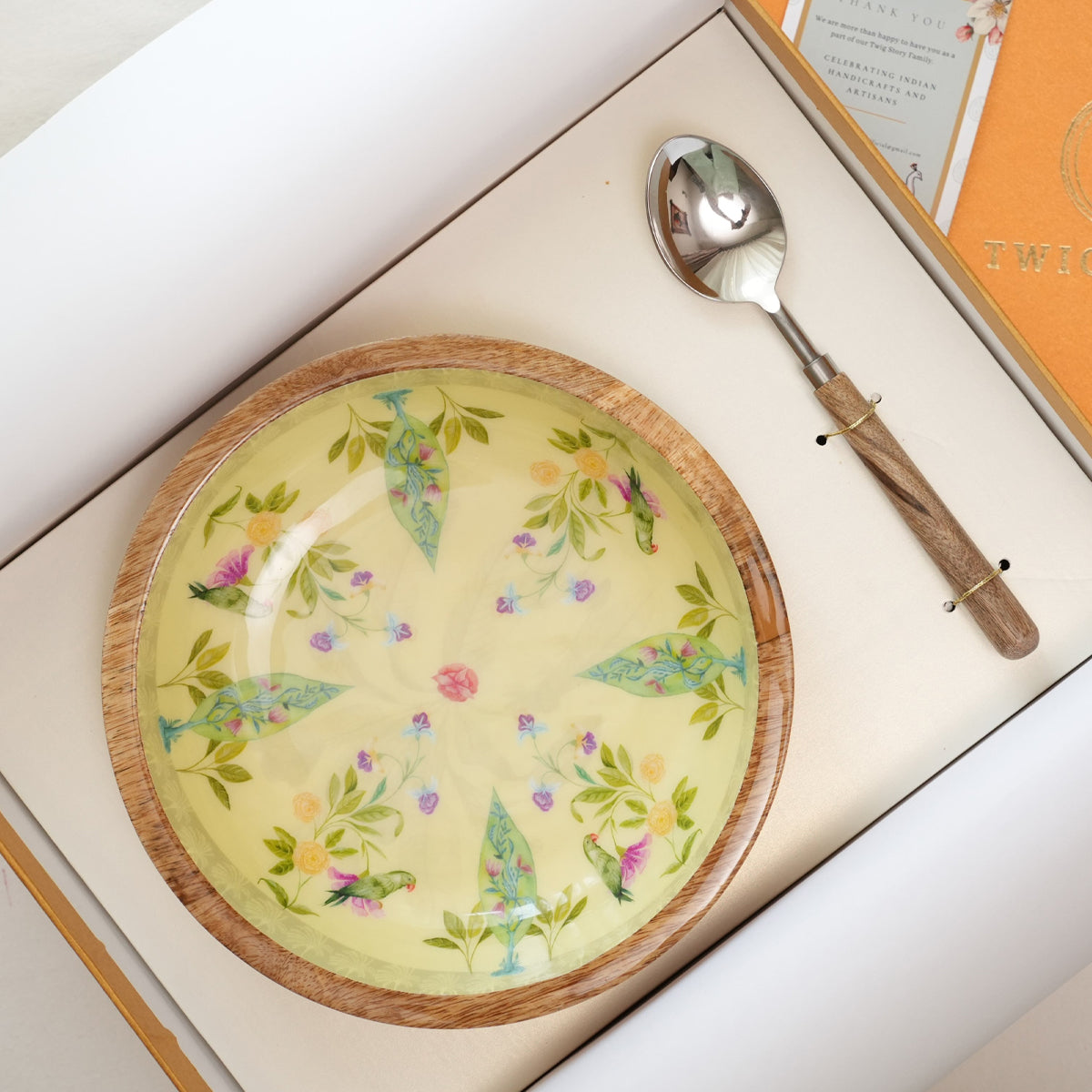 Bowl Plate with Spoon | Rang Rangeen Barse