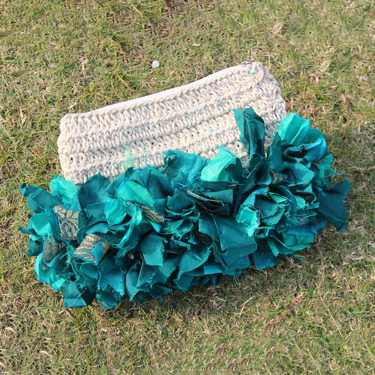 Katran Crochet Pouch-Green