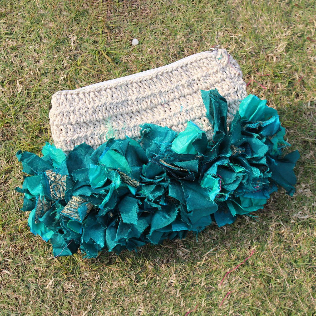 Katran Crochet Pouch-Green