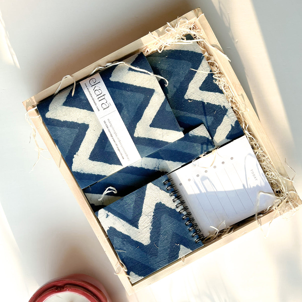 Stationery Loaded Gift hamper personalized by Ekatra Loaded Gift Box - Indigo Chevron