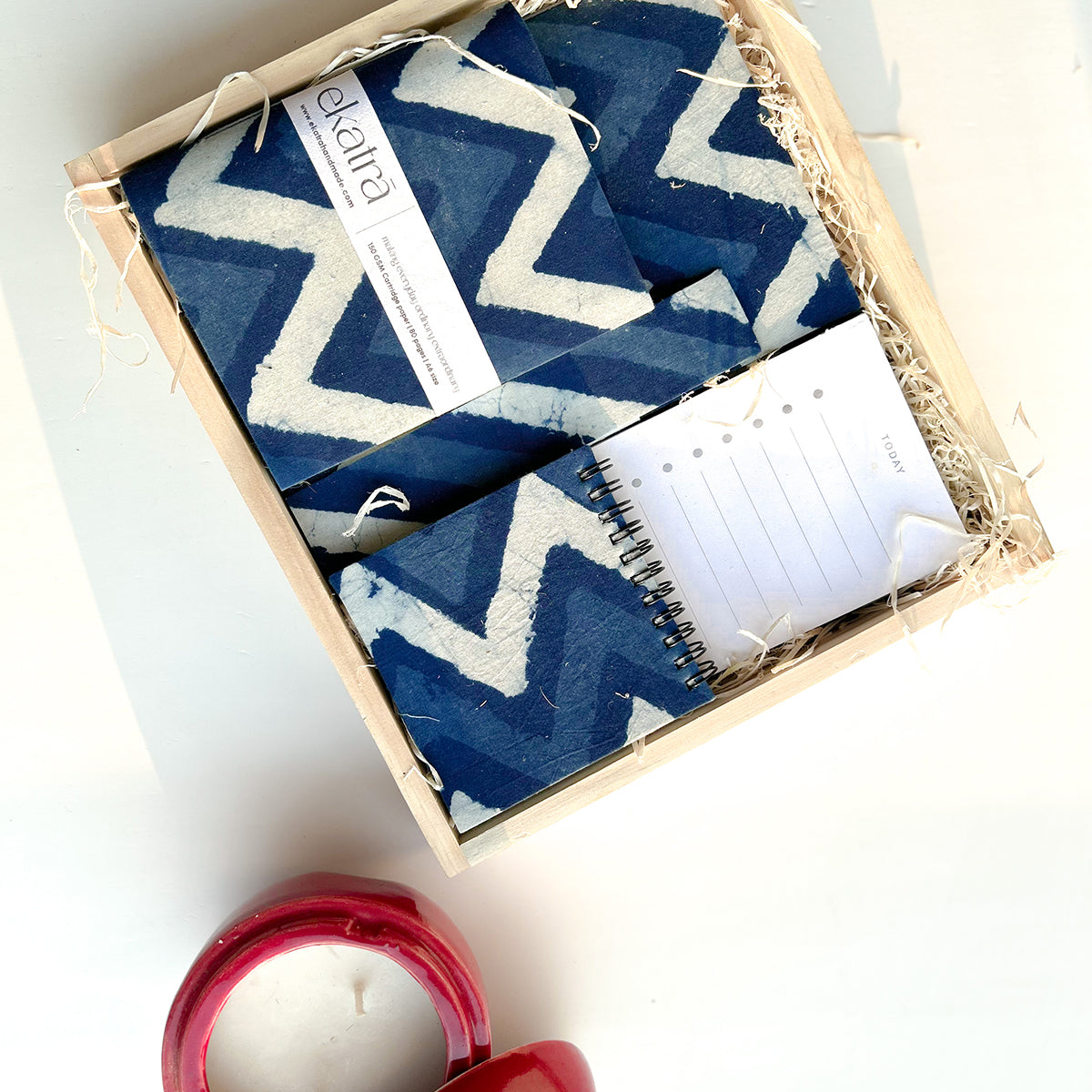 Stationery Loaded Gift hamper personalized by Ekatra Loaded Gift Box - Indigo Chevron
