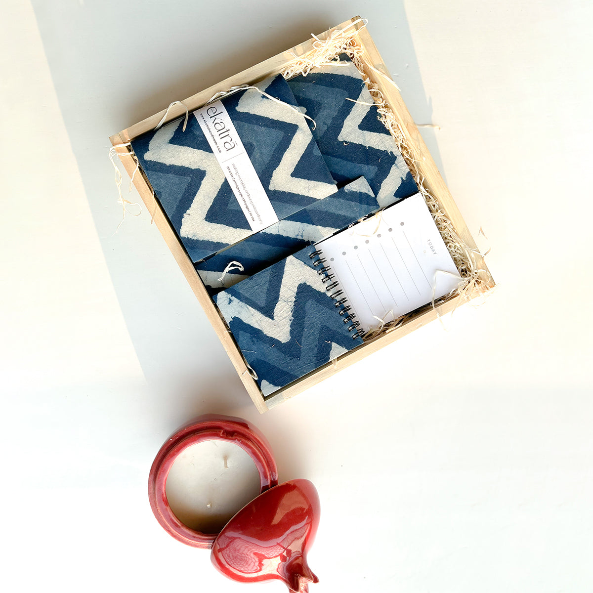 Stationery Loaded Gift hamper personalized by Ekatra Loaded Gift Box - Indigo Chevron
