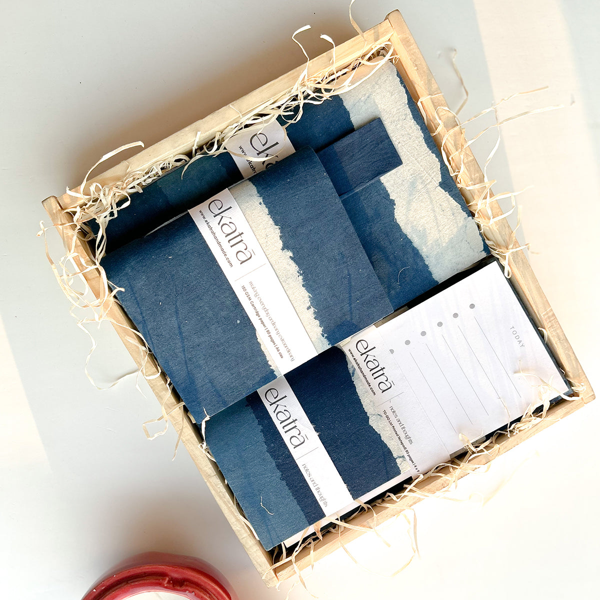 Stationery Loaded Gift hamper personalized by Ekatra Loaded Gift Box - Indigo Stripes