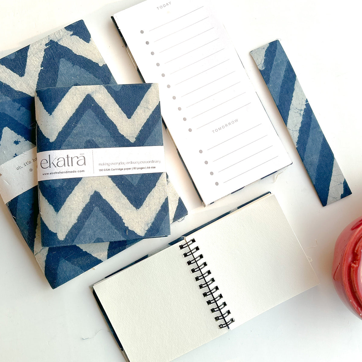 Stationery Loaded Gift hamper personalized by Ekatra Loaded Gift Box - Indigo Chevron