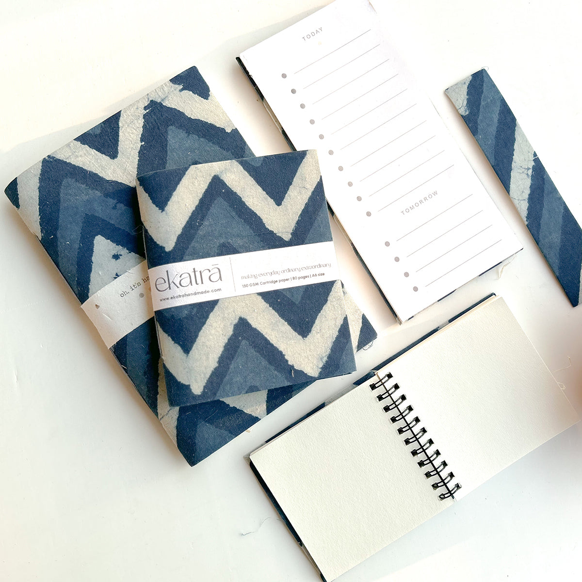 Stationery Loaded Gift hamper personalized by Ekatra Loaded Gift Box - Indigo Chevron