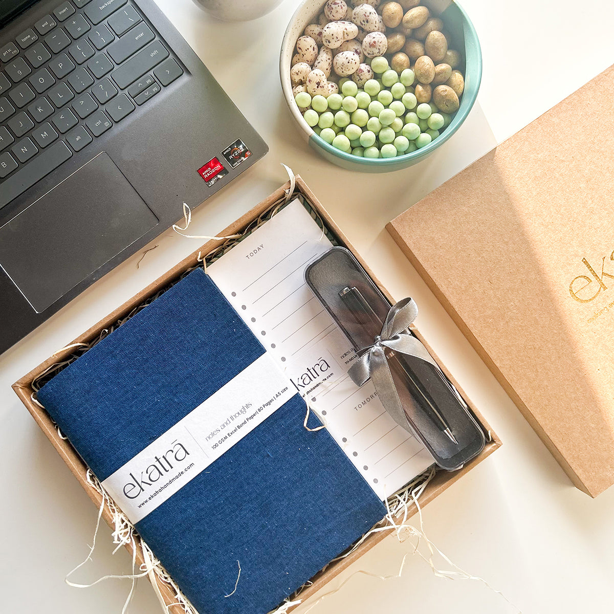 Sustainable Productivity Gift hamper by Ekatra - Solid Blue