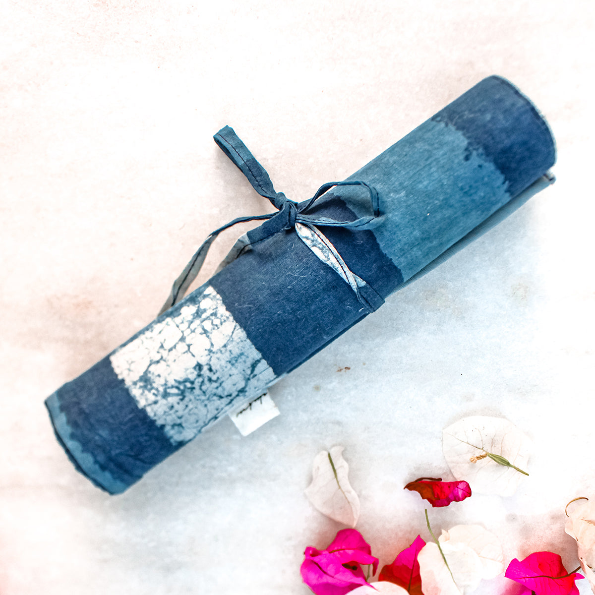Roll Up Case - Indigo stripes