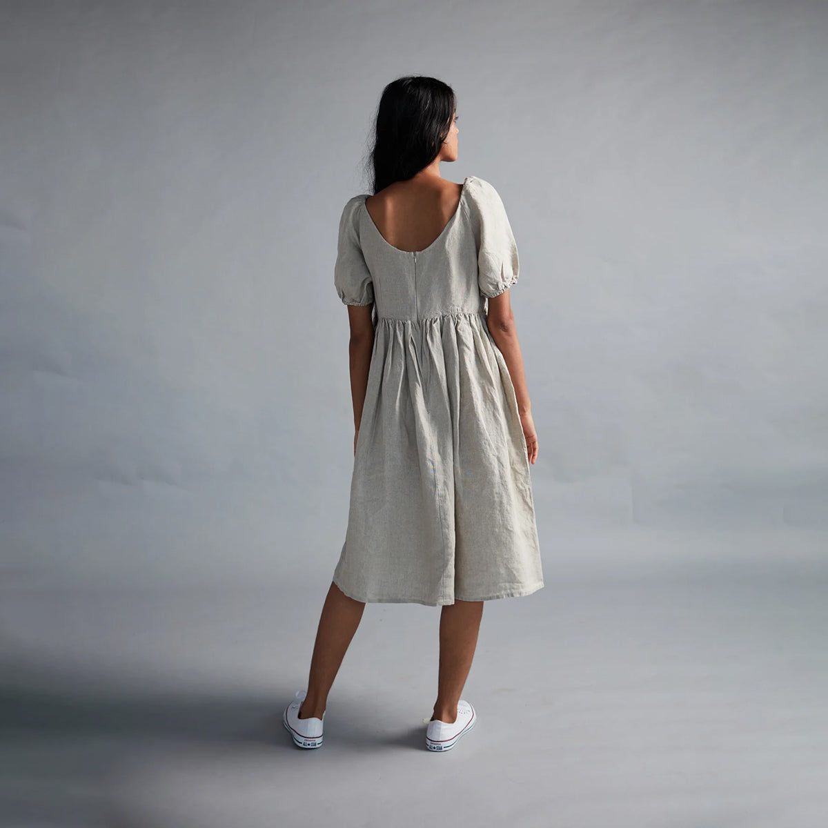 Linen Farm Dress | Ecru