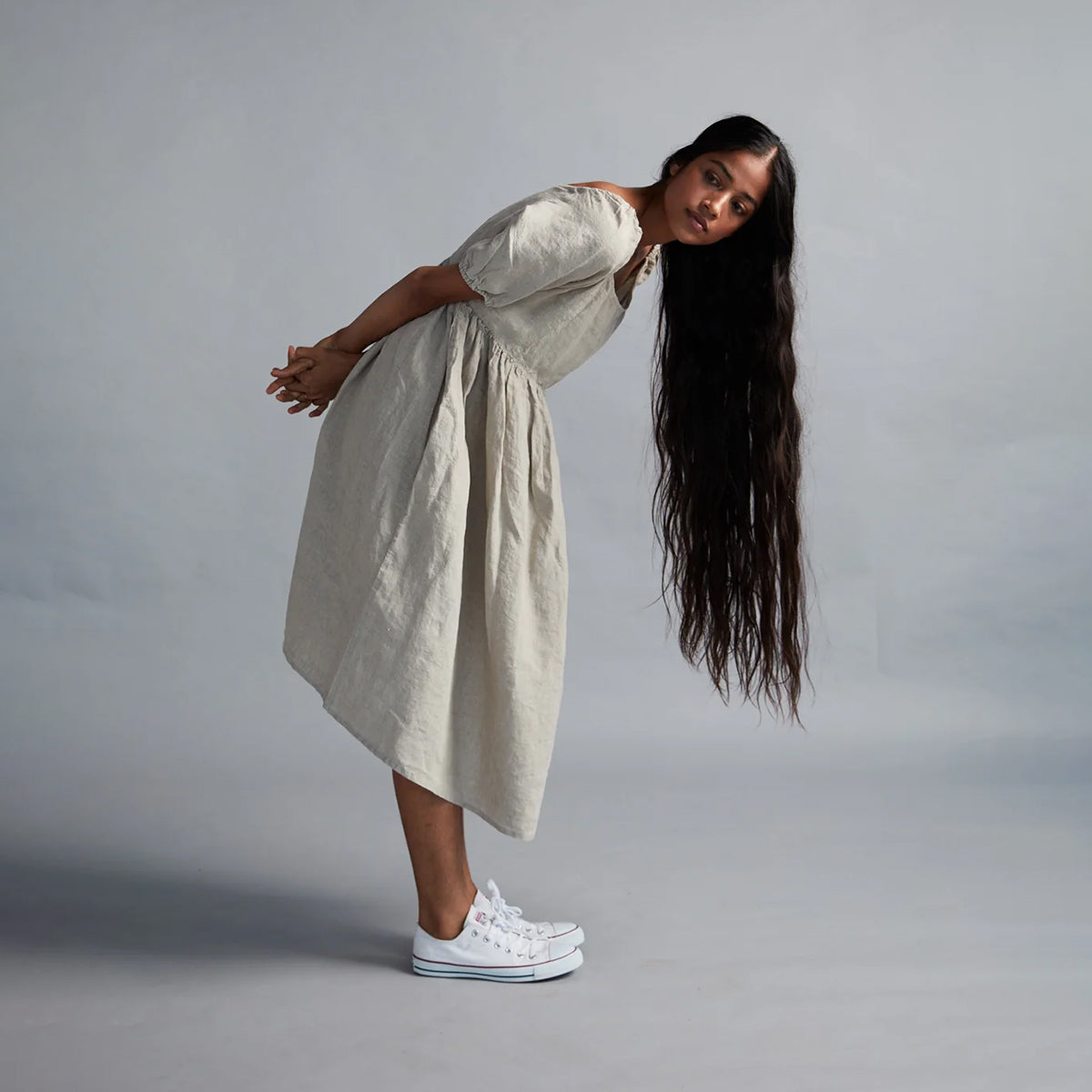 Linen Farm Dress | Ecru