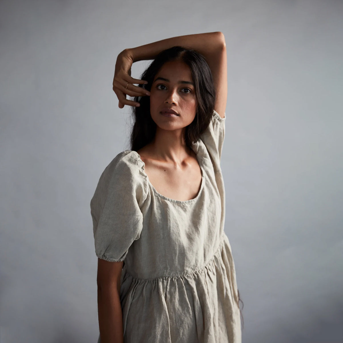 Linen Farm Dress | Ecru