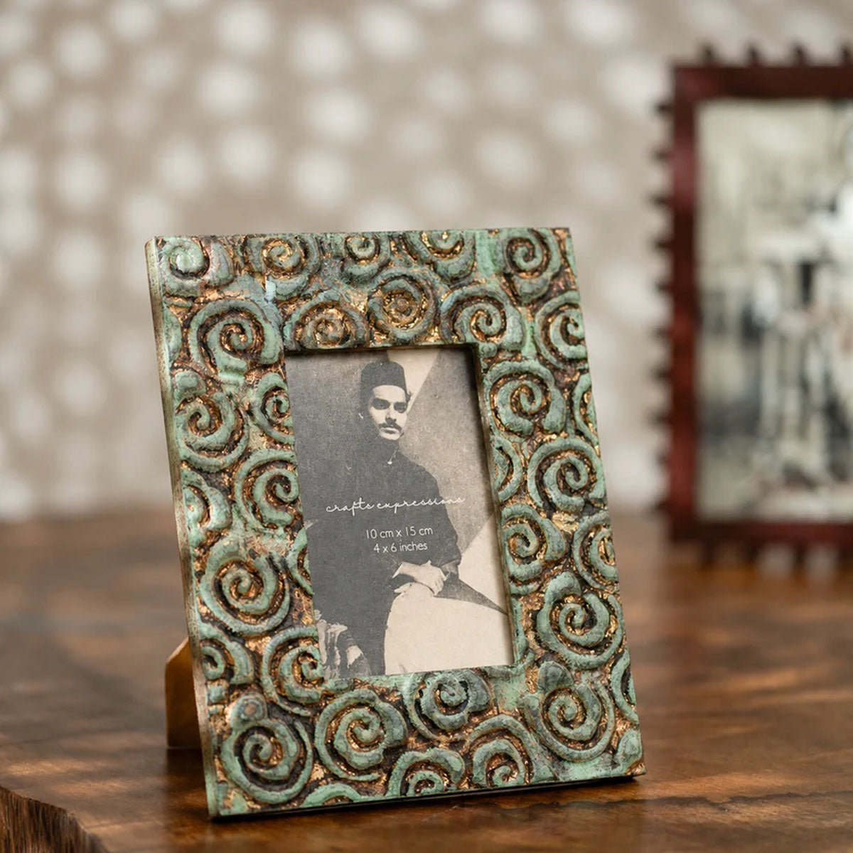 Jugnu Decorative Wooden Photo Frame | Holds 4x6 Inch Photo