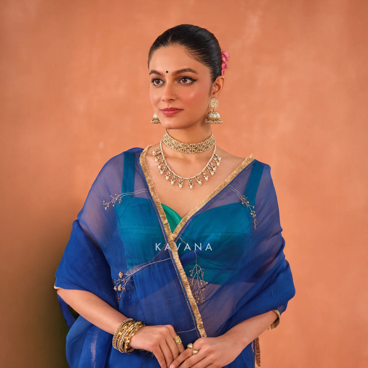 Neelika Silk Organza Sari