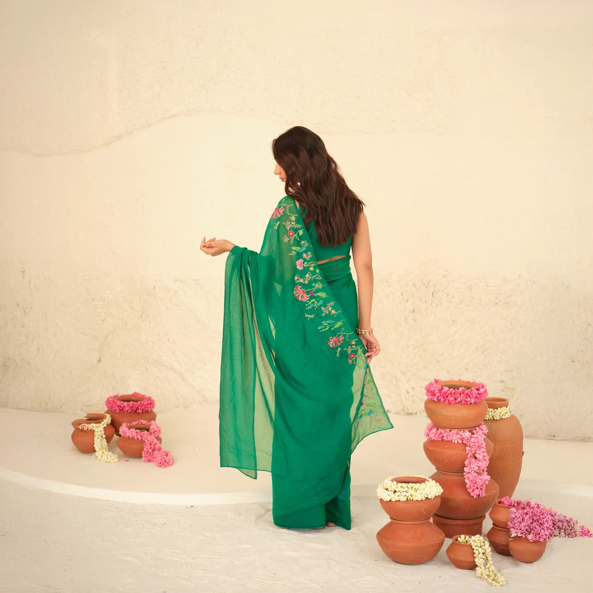 Numani Chanderi Sari