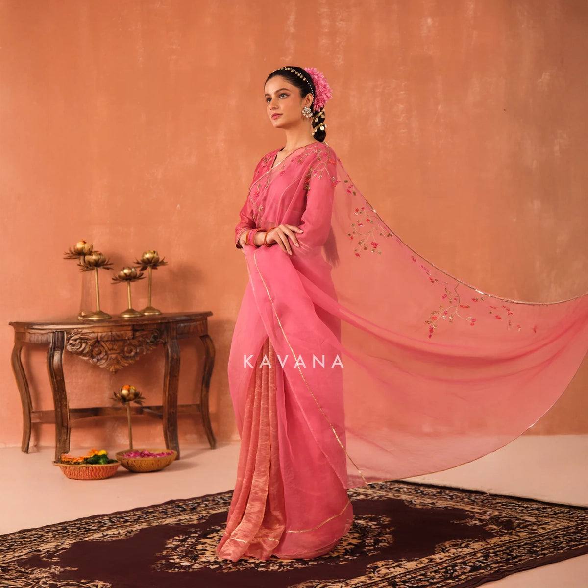 Pankhuri Organza Sari