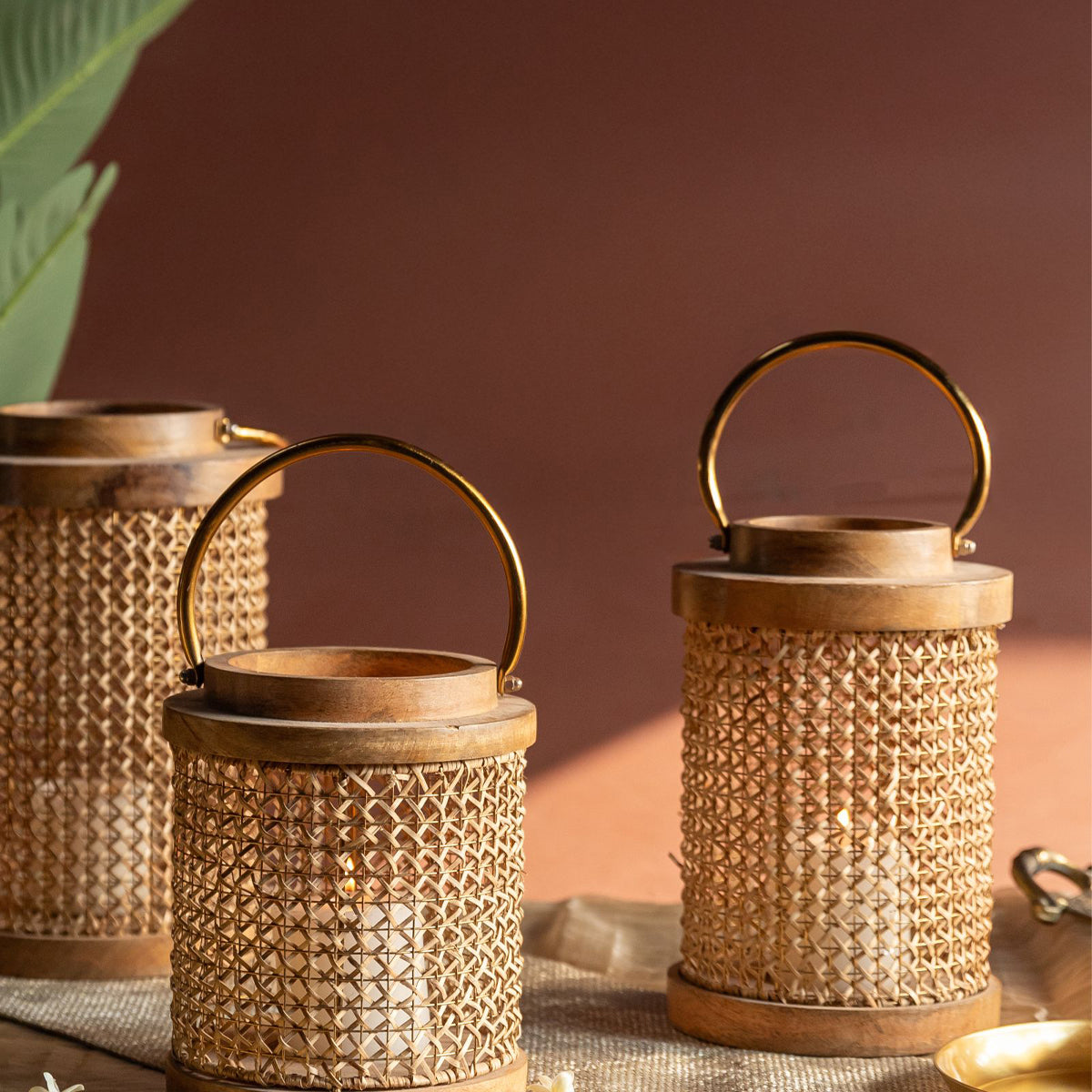 Rattan Hurricane Lantern