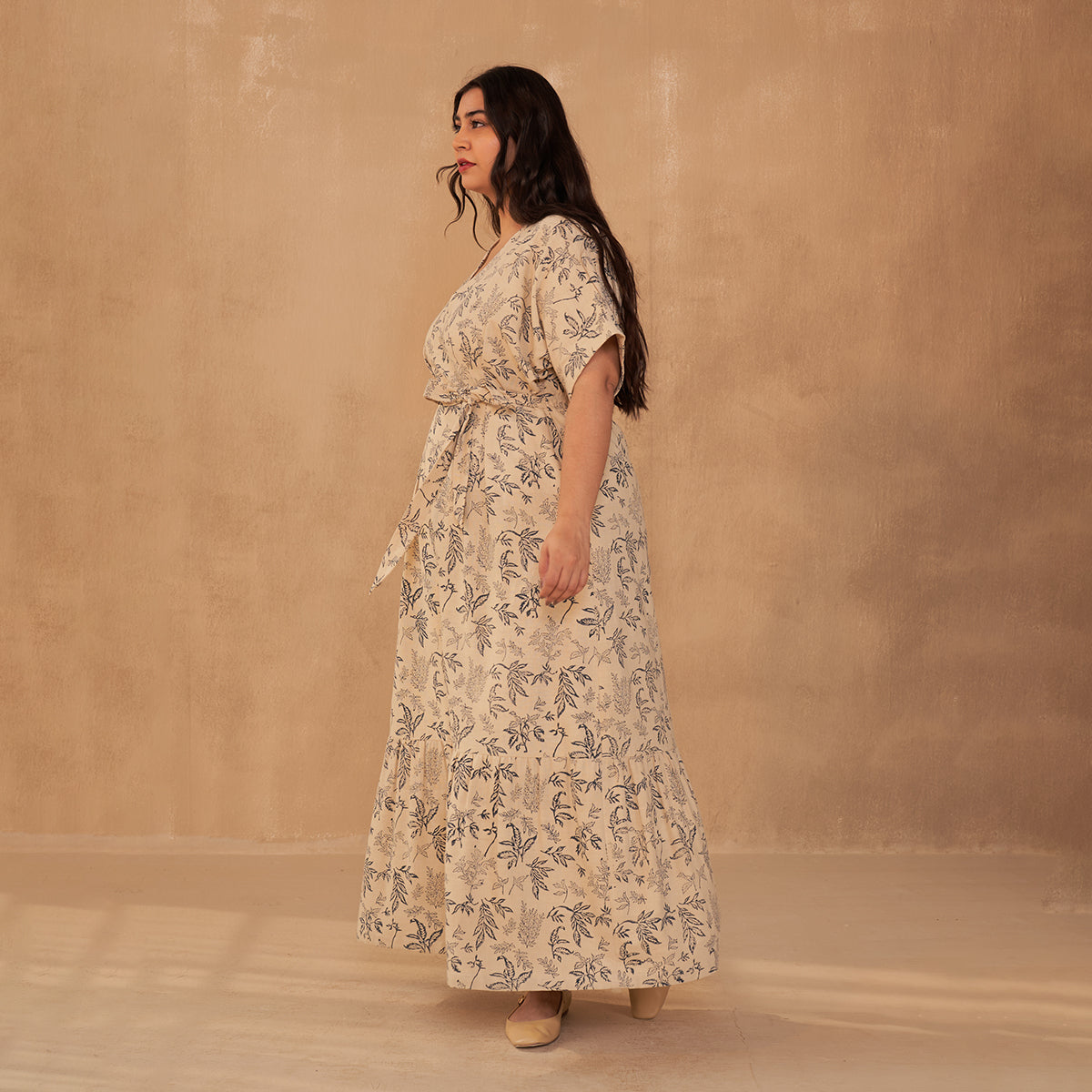 Leafy Bloom Kala Cotton Maxi Dress