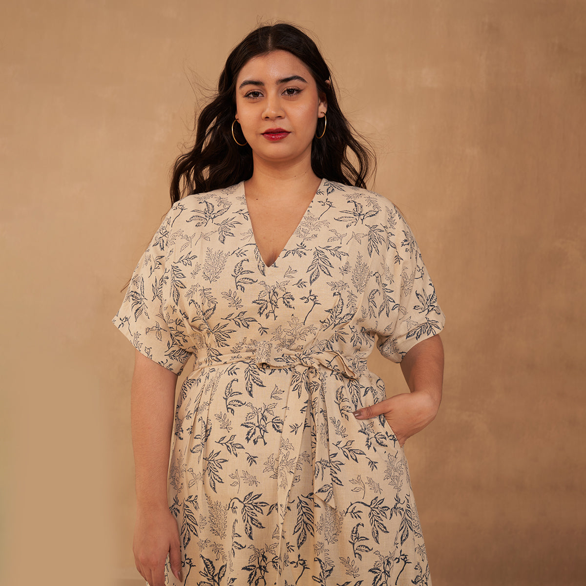 Leafy Bloom Kala Cotton Maxi Dress