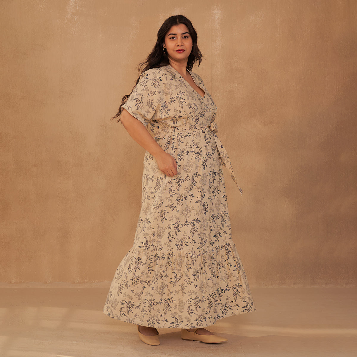 Leafy Bloom Kala Cotton Maxi Dress