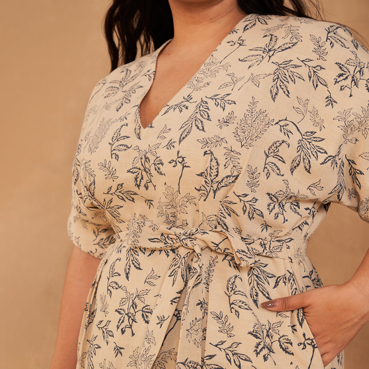 Leafy Bloom Kala Cotton Maxi Dress