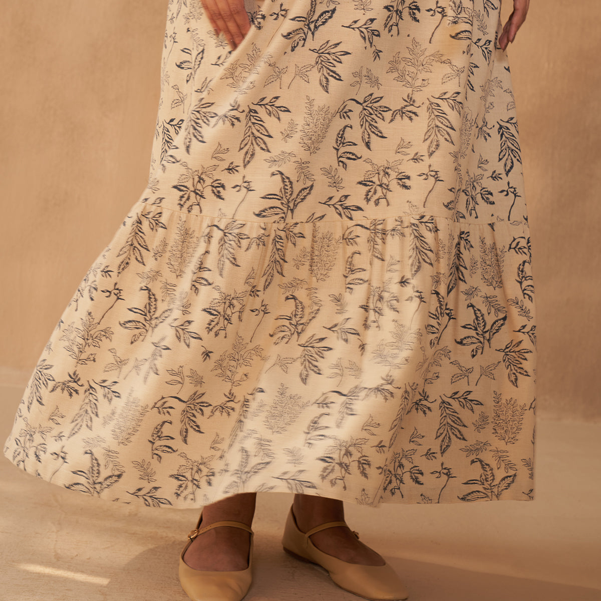 Leafy Bloom Kala Cotton Maxi Dress